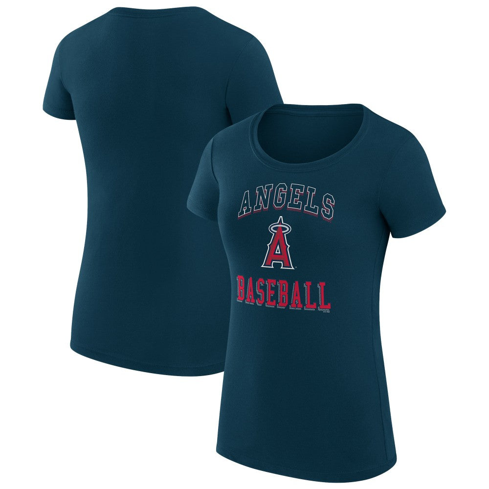 Navy Los Angeles Angels G-III 4Her by Carl Banks Women's Super-Slim Fit Lightweight Team Logo Graphic T-Shirt
