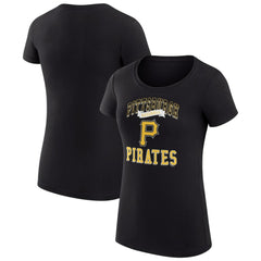 Black Pittsburgh Pirates G-III 4Her by Carl Banks Women's Super-Slim Fit Lightweight Team Logo Graphic T-Shirt