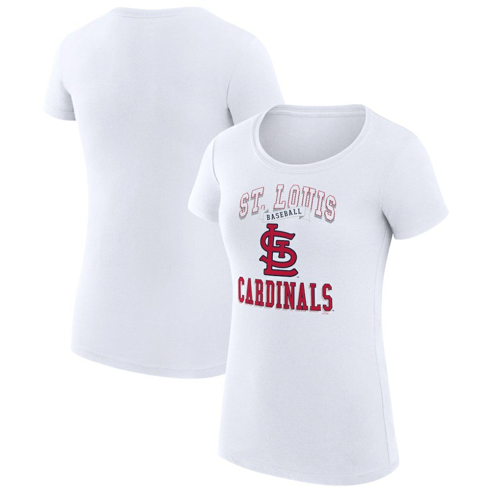 White St. Louis Cardinals G-III 4Her by Carl Banks Women's Super-Slim Fit Lightweight Team Logo Graphic T-Shirt