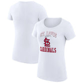 White St. Louis Cardinals G-III 4Her by Carl Banks Women's Super-Slim Fit Lightweight Team Logo Graphic T-Shirt