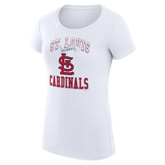 White St. Louis Cardinals G-III 4Her by Carl Banks Women's Super-Slim Fit Lightweight Team Logo Graphic T-Shirt
