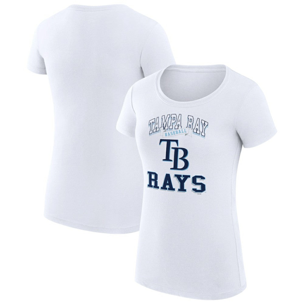 White Tampa Bay Rays G-III 4Her by Carl Banks Women's Super-Slim Fit Lightweight Team Logo Graphic T-Shirt