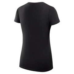 Black Cincinnati Reds G-III 4Her by Carl Banks Women's Super-Slim Fit Lightweight Team Logo Graphic V-Neck T-Shirt