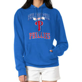 Royal Philadelphia Phillies G-III 4Her by Carl Banks Women's Team Logo Graphic Fleece Pullover Hoodie