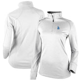 White Los Angeles Dodgers Columbia Women's Cooperstown Collection Shotgun 2.0 Omni-Wick Quarter-Zip Top - White