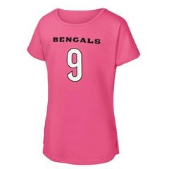 Joe Burrow Girls Youth Player Name & Number T-Shirt - Cincinnati Bengals T-shirts