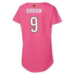 Joe Burrow Girls Youth Player Name & Number T-Shirt - Cincinnati Bengals T-shirts