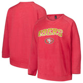 Profile Women's Plus Size Acid Wash Raglan Sweatshirt - San Francisco 49ers Sweatshirts
