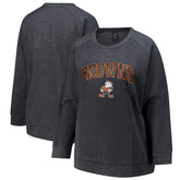 Profile Women's Plus Size Acid Wash Raglan Sweatshirt - Cleveland Browns Sweatshirts