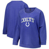 Profile Women's Plus Size Acid Wash Raglan Sweatshirt - Indianapolis Colts Sweatshirts
