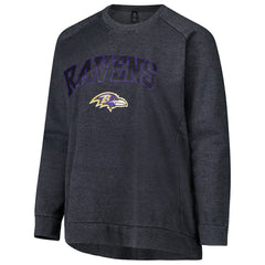 Profile Women's Plus Size Acid Wash Raglan Sweatshirt - Baltimore Ravens Sweatshirts