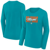 Women's Long Sleeve Scoop Neck T-Shirt - Miami Dolphins T-shirts
