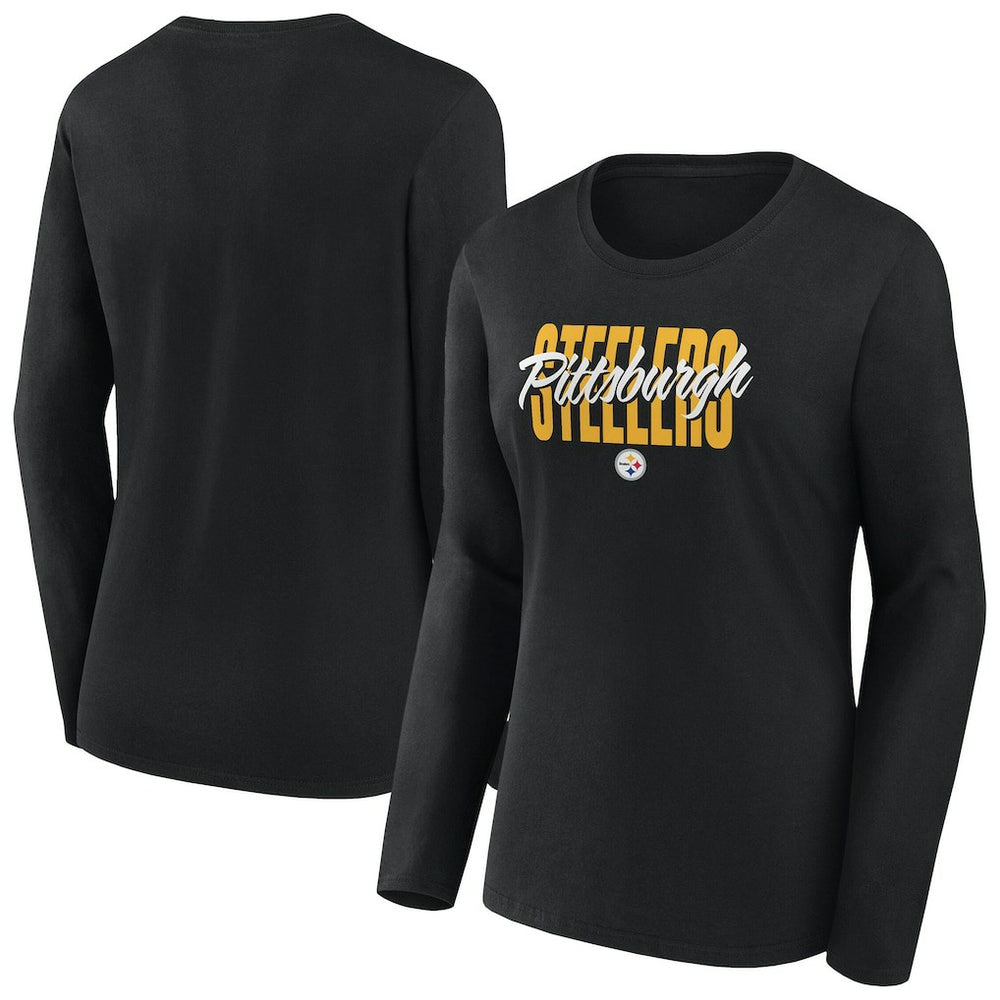 Women's Long Sleeve Scoop Neck T-Shirt - Pittsburgh Steelers T-shirts