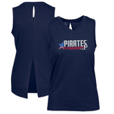 Navy Pittsburgh Pirates Levelwear Women's Paisley Independence Aviation Tank Top