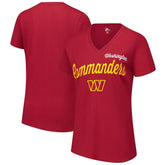 G-III 4Her by Carl Banks Women's Post Season V-Neck T-Shirt - Washington Commanders T-shirts