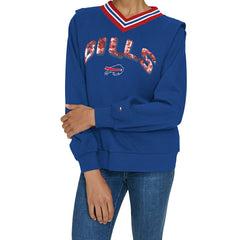 Tommy Hilfiger Women's Alice V-Neck Pullover Sweatshirt - Buffalo Bills Pullover