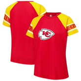 Starter Women's 1st Rounder Color Block Raglan Top - Kansas City Chiefs Tops