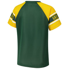 Starter Women's 1st Rounder Color Block Raglan Top - Green Bay Packers Tops