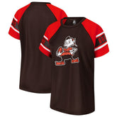 Starter Women's 1st Rounder Color Block Raglan Top - Cleveland Browns Tops