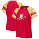 Starter Women's 1st Rounder Color Block Raglan Top - San Francisco 49ers Tops