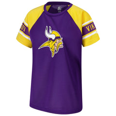 Starter Women's 1st Rounder Color Block Raglan Top - Minnesota Vikings Tops