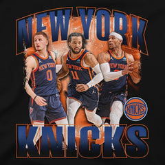 Jalen Brunson, Donte DiVincenzo & Josh Hart New York Knicks Stadium Essentials Unisex Trio T-Shirt