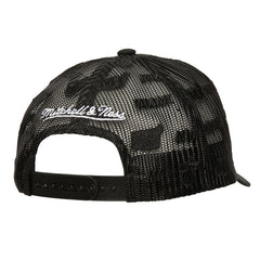 Mitchell & Ness Miami Heat Monogram Allover Logo Mesh Trucker Adjustable Hat