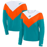 WEAR by Erin Andrews Women's Chevron Tri-Blend Long Sleeve T-Shirt - Miami Dolphins T-shirts
