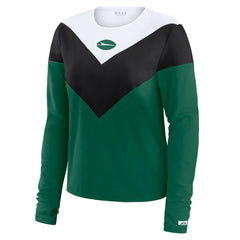 WEAR by Erin Andrews Women's Chevron Tri-Blend Long Sleeve T-Shirt - New York Jets T-shirts