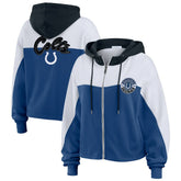 WEAR by Erin Andrews Women's Plus Size Color Block Full-Zip Hoodie - Indianapolis Colts Hoodies