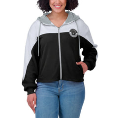 WEAR by Erin Andrews Women's Plus Size Color Block Full-Zip Hoodie - Las Vegas Raiders Hoodies