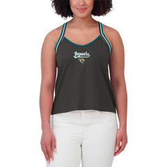 WEAR by Erin Andrews Women's Cross Strap Tri-Blend Tank Top - Jacksonville Jaguars Tops