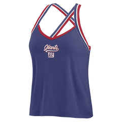 WEAR by Erin Andrews Women's Cross Strap Tri-Blend Tank Top - New York Giants Tops