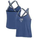 WEAR by Erin Andrews Women's Cross Strap Tri-Blend Tank Top - Indianapolis Colts Tops