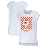 WEAR by Erin Andrews Women's Checker Muscle Tank Top - Denver Broncos Tops