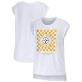 WEAR by Erin Andrews Women's Checker Muscle Tank Top - Pittsburgh Steelers Tops