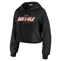 WEAR by Erin Andrews Women's Prime Cropped Pullover Hoodie - Cincinnati Bengals Hoodies