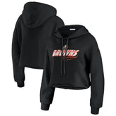 WEAR by Erin Andrews Women's Prime Cropped Pullover Hoodie - Cleveland Browns Hoodies