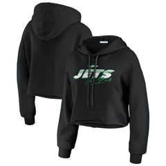 WEAR by Erin Andrews Women's Prime Cropped Pullover Hoodie - New York Jets Hoodies