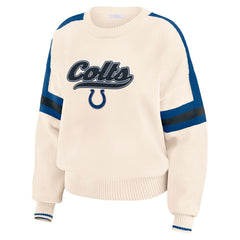 WEAR by Erin Andrews Women's Stripe Pullover Sweater - Indianapolis Colts Pullover