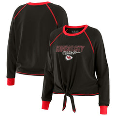WEAR by Erin Andrews Women's Tie-Front Long Sleeve T-Shirt - Kansas City Chiefs T-shirts