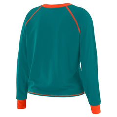 WEAR by Erin Andrews Women's Tie-Front Long Sleeve T-Shirt - Miami Dolphins T-shirts