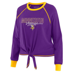 WEAR by Erin Andrews Women's Tie-Front Long Sleeve T-Shirt - Minnesota Vikings T-shirts
