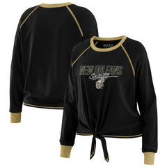 WEAR by Erin Andrews Women's Tie-Front Long Sleeve T-Shirt - New Orleans Saints T-shirts