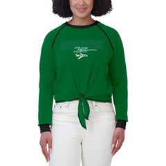 WEAR by Erin Andrews Women's Tie-Front Long Sleeve T-Shirt - New York Jets T-shirts