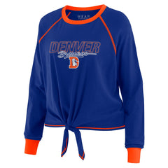 WEAR by Erin Andrews Women's Tie-Front Long Sleeve T-Shirt - Denver Broncos T-shirts
