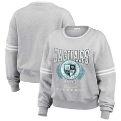 WEAR by Erin Andrews Women's Cropped Pullover Sweatshirt - Jacksonville Jaguars Pullover