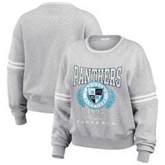 WEAR by Erin Andrews Women's Cropped Pullover Sweatshirt - Carolina Panthers Pullover