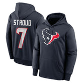 C.J. Stroud Player Name & Number Therma Hoodie - Houston Texans Hoodies