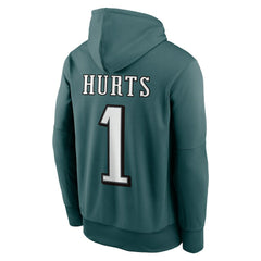 Jalen Hurts Player Name & Number Therma Hoodie - Philadelphia Eagles Hoodies